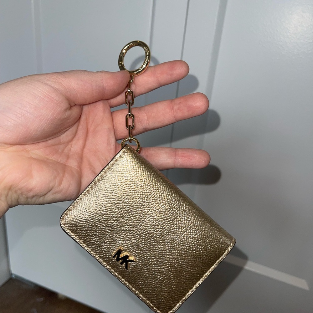 Gold Michael Kors Women's Card Holder